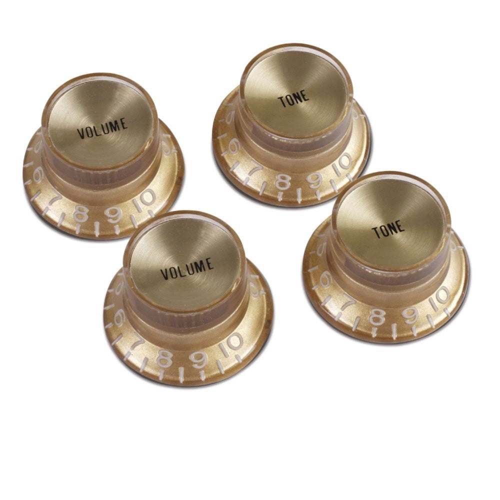 Gibson Aged Top Hat Knobs (4) - Gold