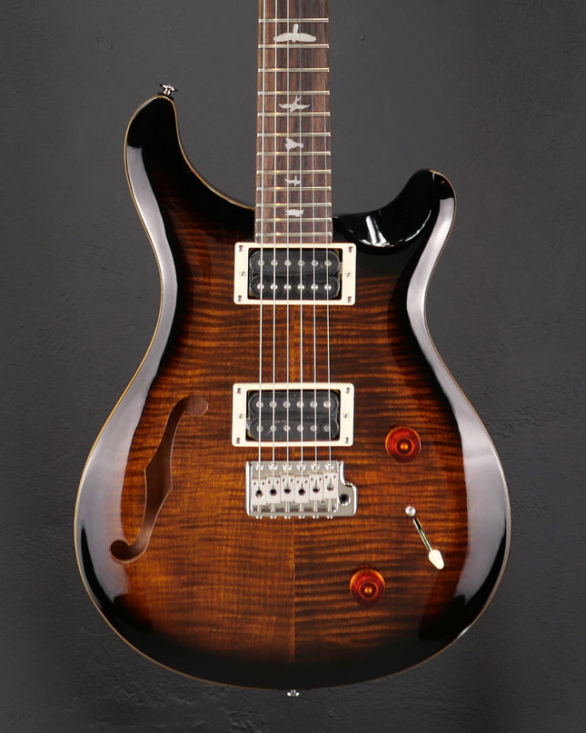 PRS SE Custom 22 Semi-Hollow - Black Gold Burst