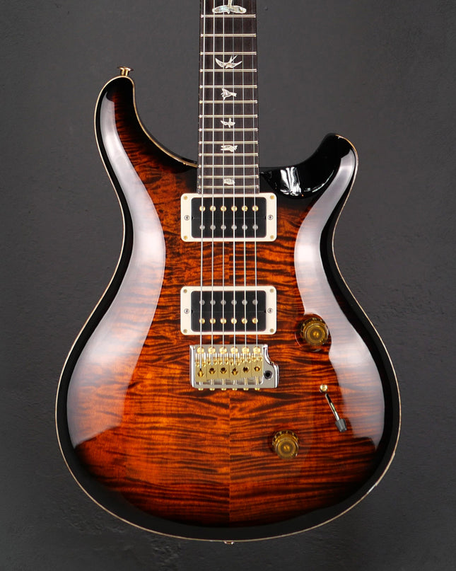 PRS Custom 24 - Orange Tiger Smoked Burst, 10 Top - Guitar Station Melbourne, Australia's best PRS guitar dealer