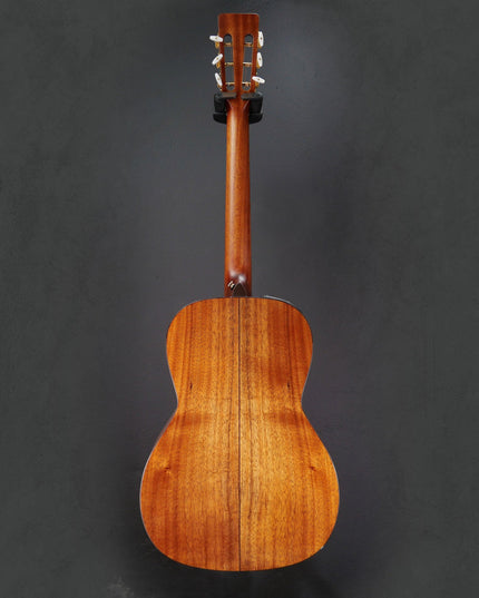 Rear photo of Takamine EF407 'New Yorker' Parlor-Shape Acoustic/Electric - All Koa, Natural Gloss