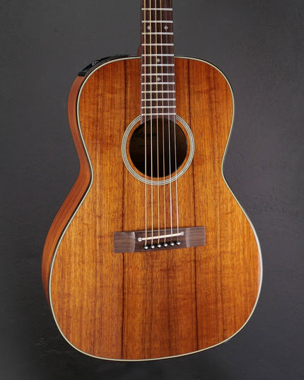 Takamine EF407 'New Yorker' Parlor-Shape Acoustic/Electric - All Koa, Natural Gloss - Guitar Station Melbourne, Australia's best Takamine guitar dealer.