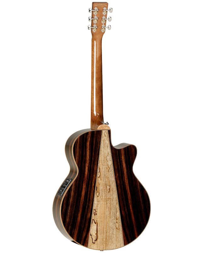 Rear image of Tanglewood 'Java Series' Folk Acoustic/Electric, LEFT HANDED - Natural Gloss