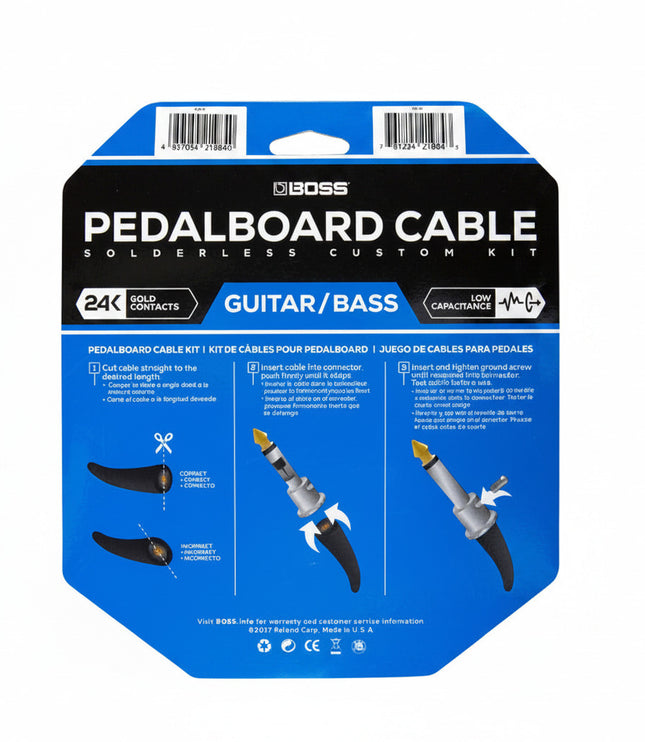 BOSS BCK-12 Solderless Pedalboard Cable Kit - 12ft / 3.5m