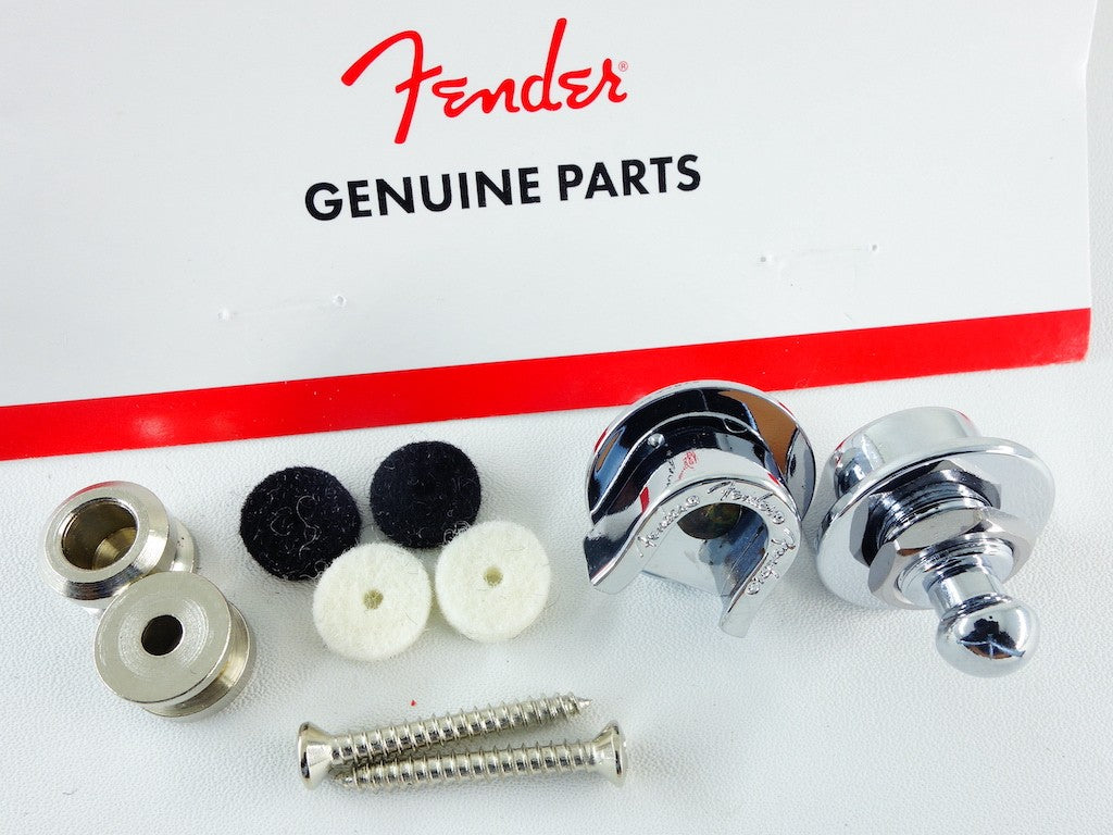 Fender Strap Locks & Buttons - Chrome