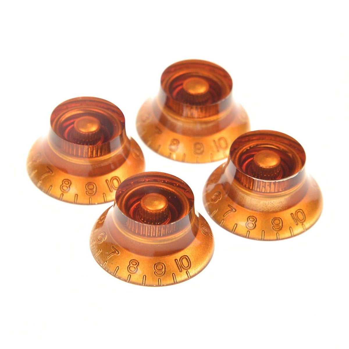 Gibson Top Hat Knobs (4) - Amber