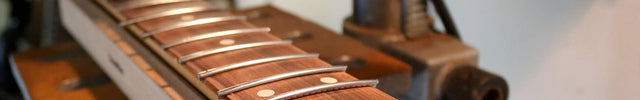 Guitar refret work at Guitar Station Melbourne - Nickel frets and stainless steel, preceision refret work