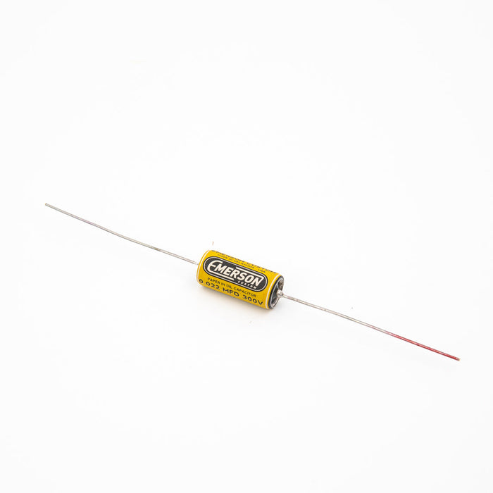 Emerson Custom Paper-in-Oil Capacitor 0.022uF - Yellow & Cream