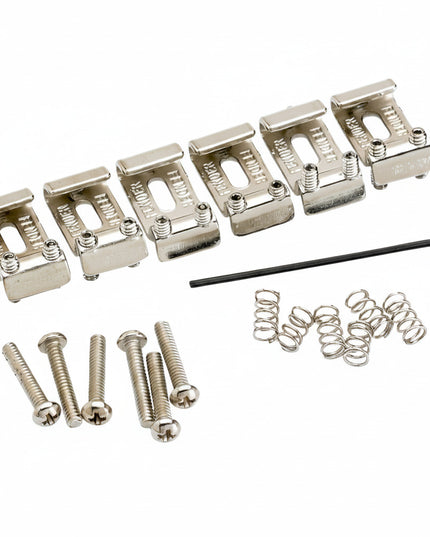 Fender American Vintage Stratocaster Bridge Saddles (6) (Nickel) - Guitar Station Melbourne, Australia